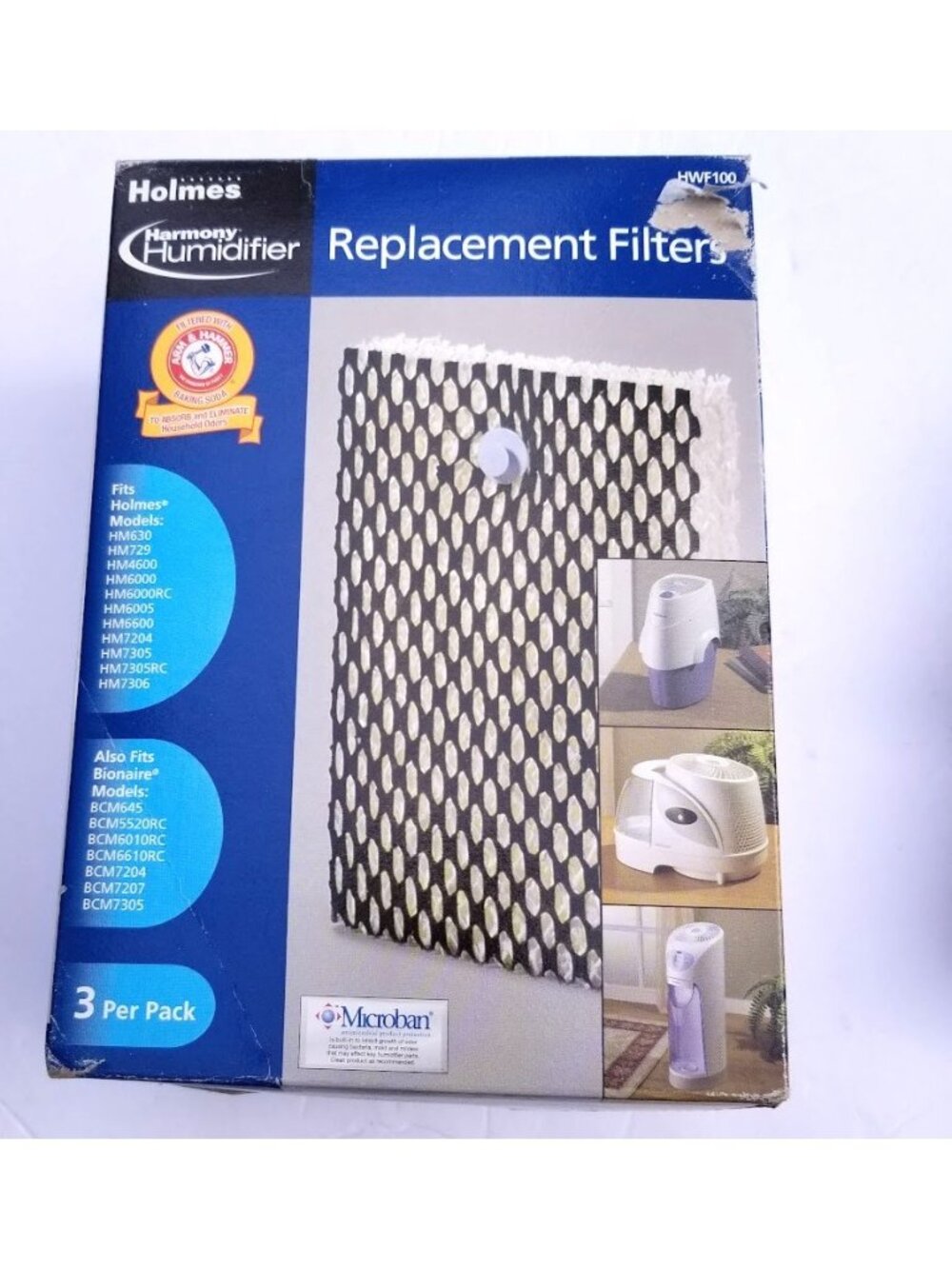 Holmes Humidifier Replacement Filters 3 Pack Fits Holmes And Bionaire Models NEW